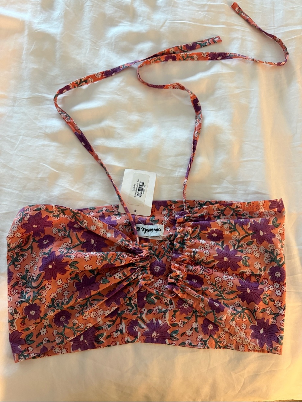 Erin Made Dylan Convertible Floral Halter Top NWT One Size by